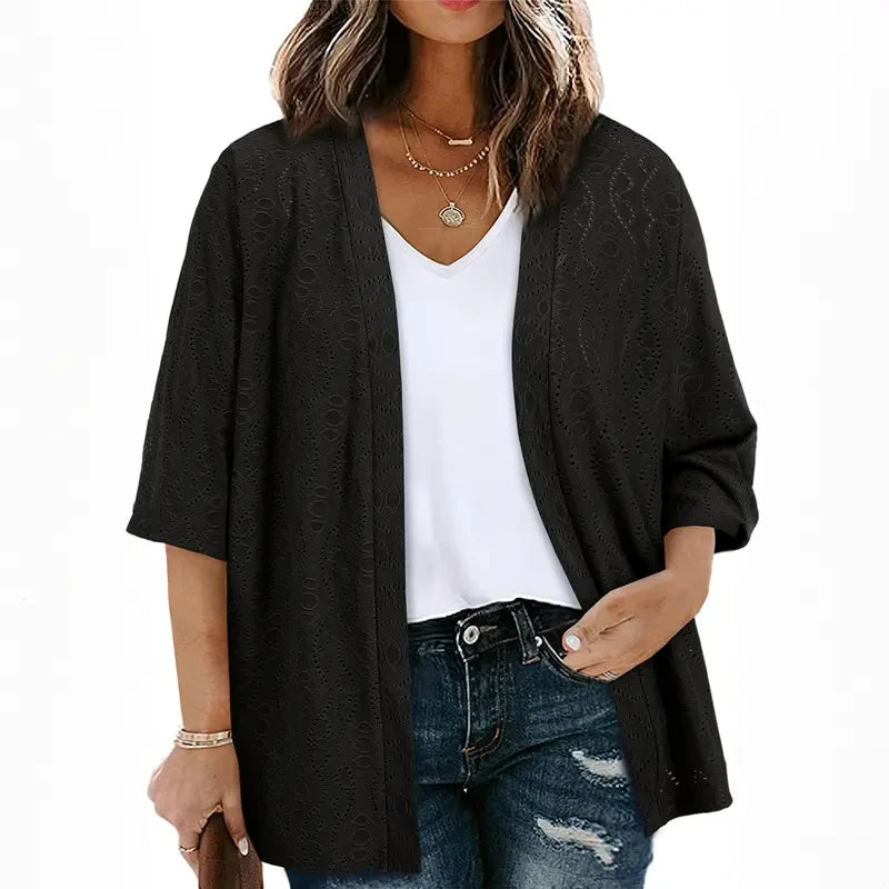 Plus Size Knitted Summer Cardigan