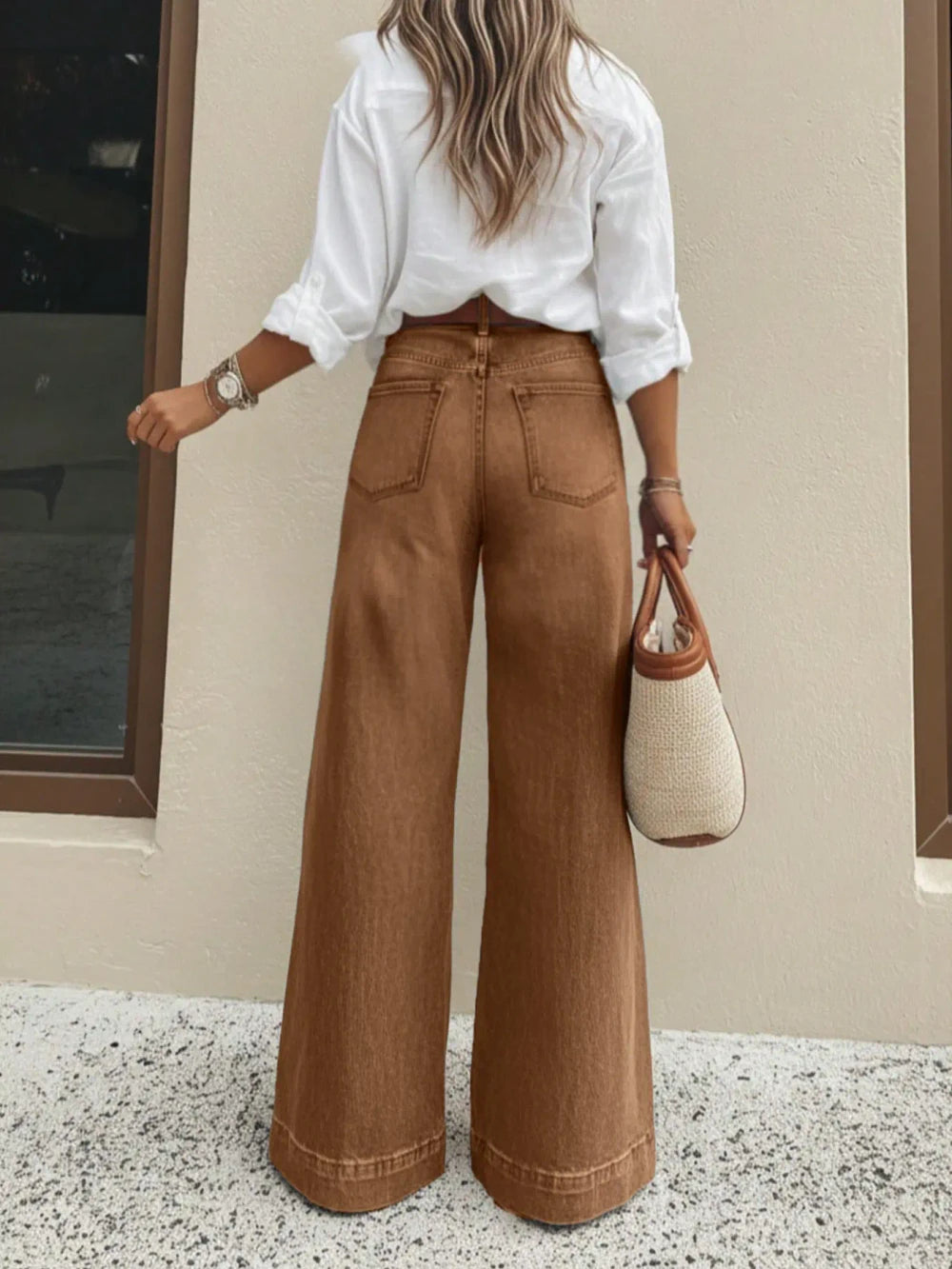 Loose Fit Straight Leg Denim Jeans