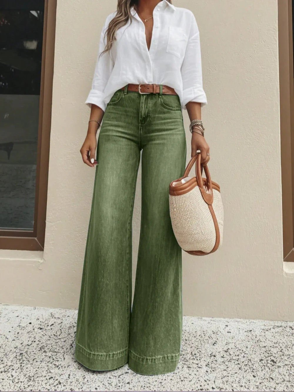 Loose Fit Straight Leg Denim Jeans