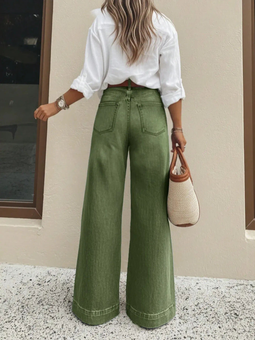 Loose Fit Straight Leg Denim Jeans