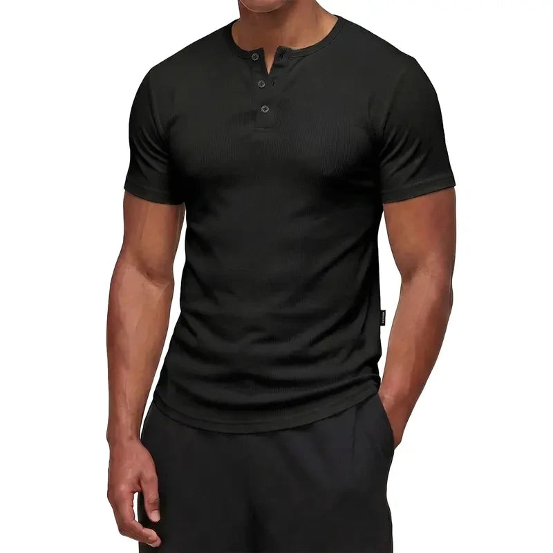 JMIERR Men's Slim Fitted Henley Shirt