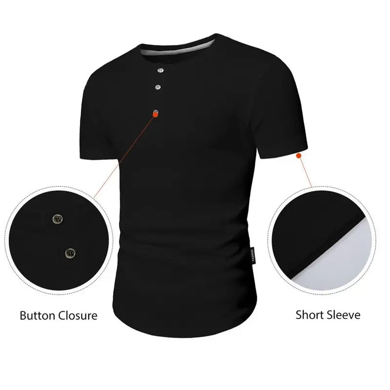 JMIERR Men's Slim Fitted Henley Shirt
