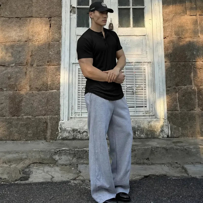 JMIERR Men's Slim Fitted Henley Shirt