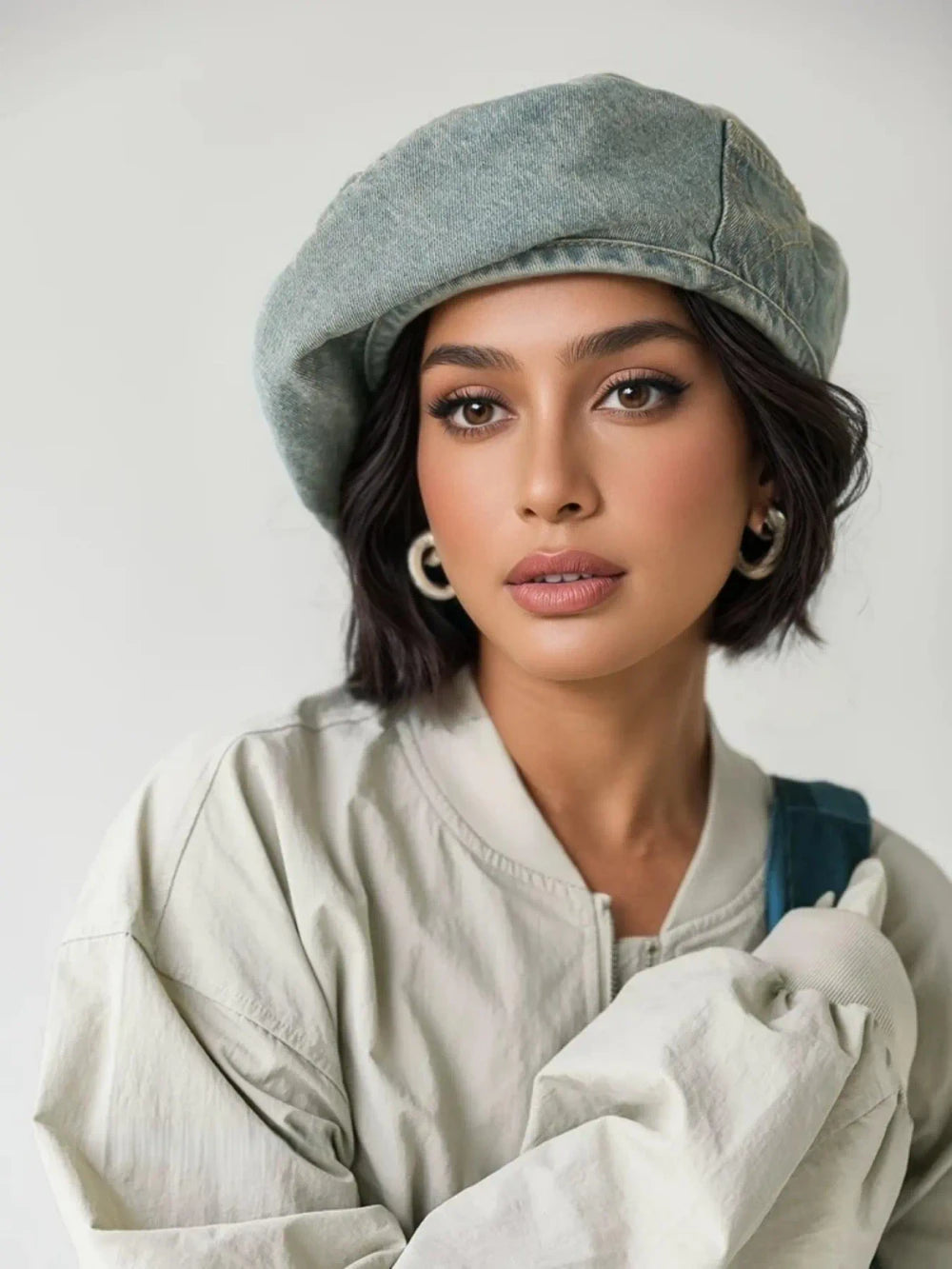 Vintage Washed Blue Beret