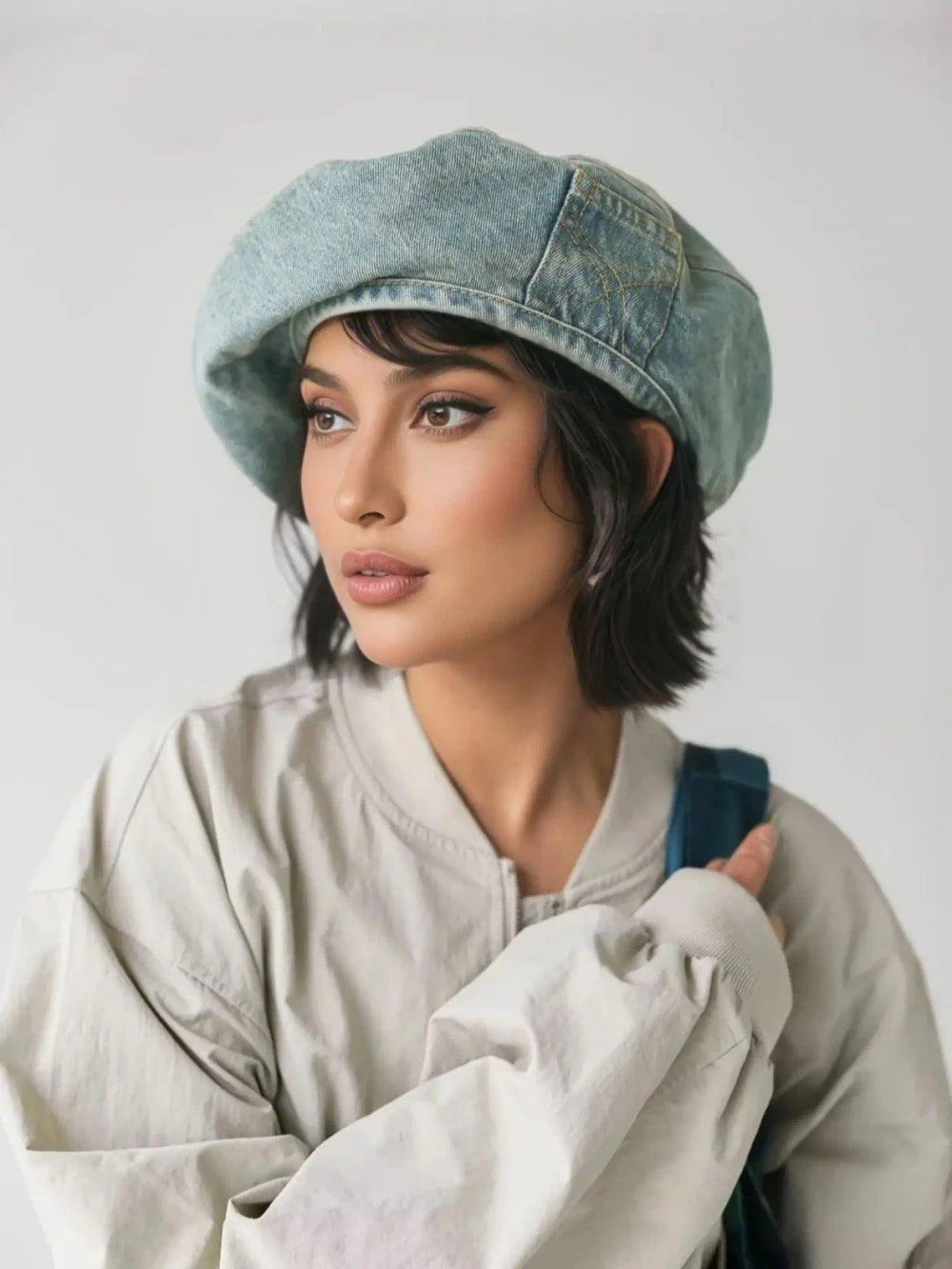 Vintage Washed Blue Beret