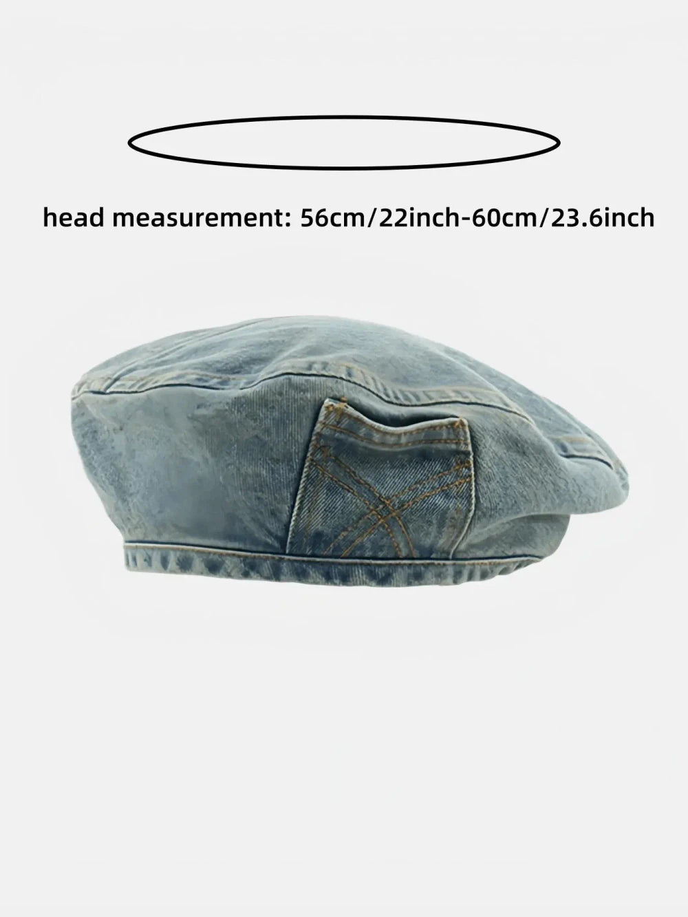 Vintage Washed Blue Beret