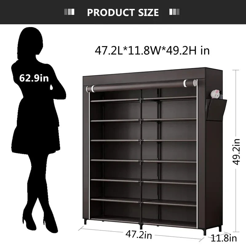 Portable 7-Tier Shoe Rack Organizer