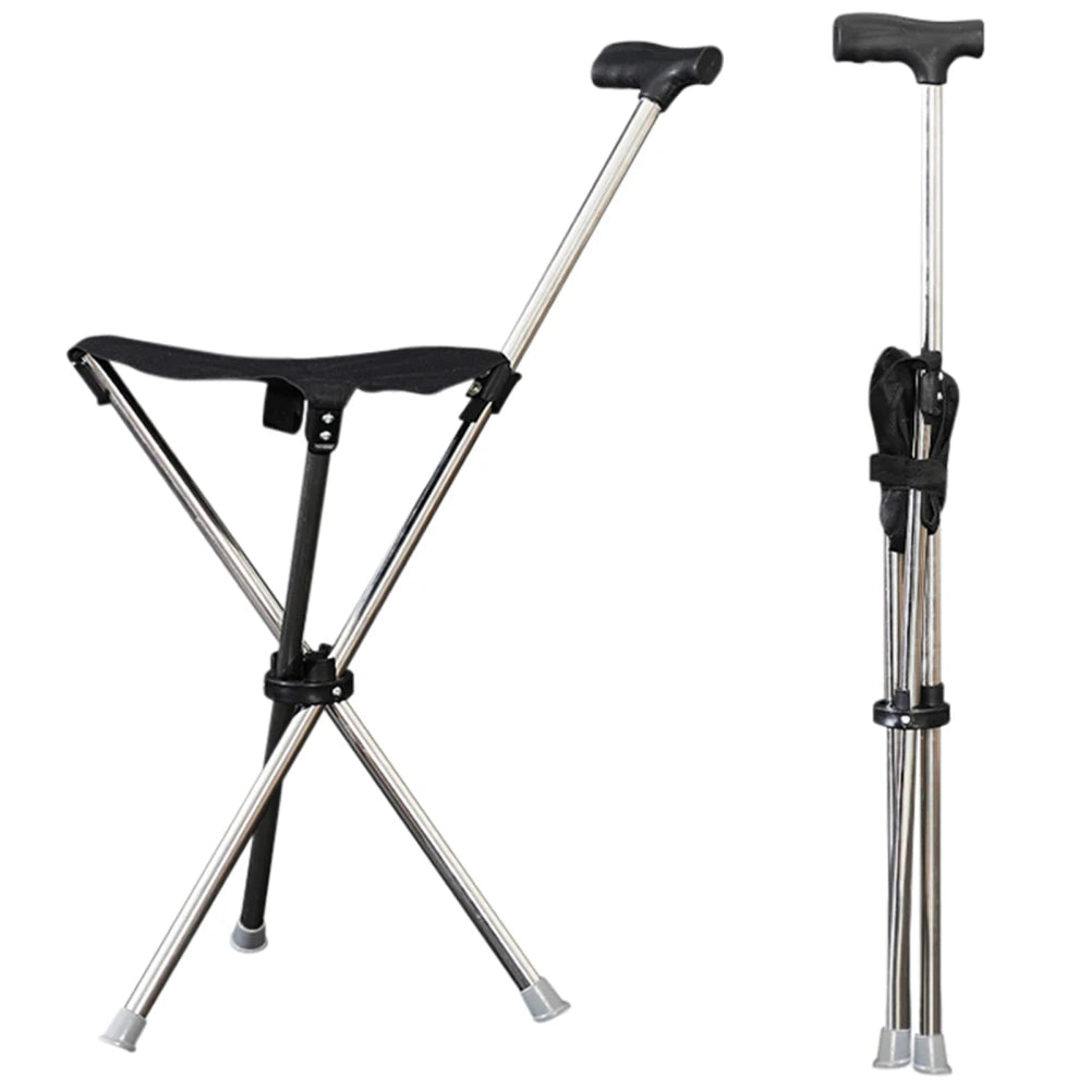 Foldable Walking Stick Stool