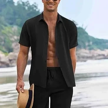 Coofandy Linen Texture Beach Outfit