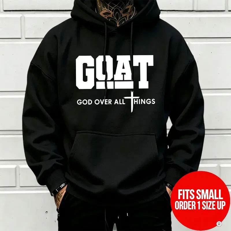 Minimalist Cross Print Hoodie