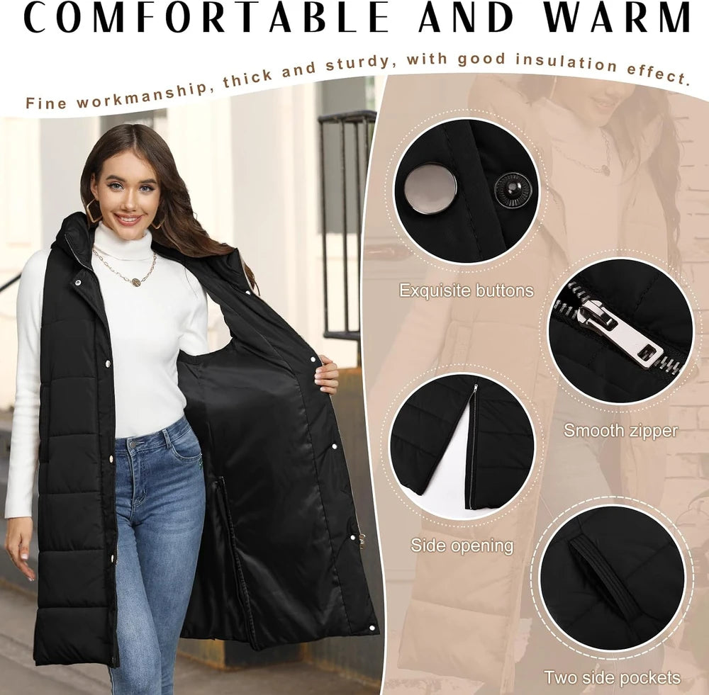 Jynal Long Quilted Puffer Vest