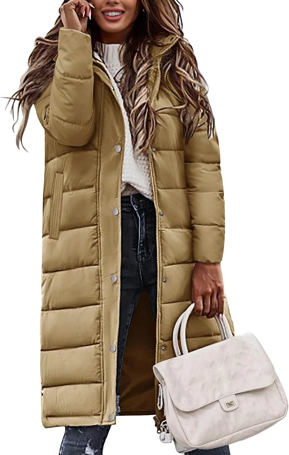 Heekpeek Long Quilted Winter Puffer Coat