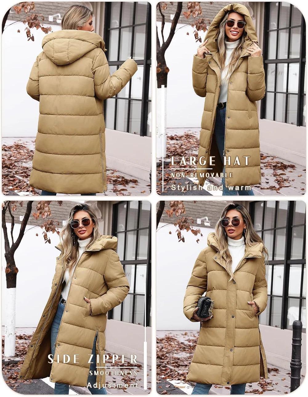 Heekpeek Long Quilted Winter Puffer Coat