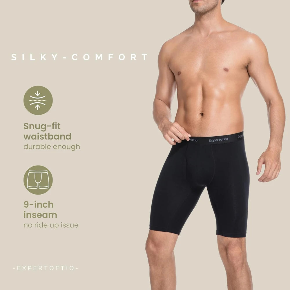 Viscose Bamboo Long Leg Boxer Briefs
