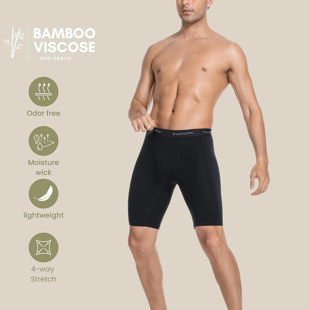 Viscose Bamboo Long Leg Boxer Briefs