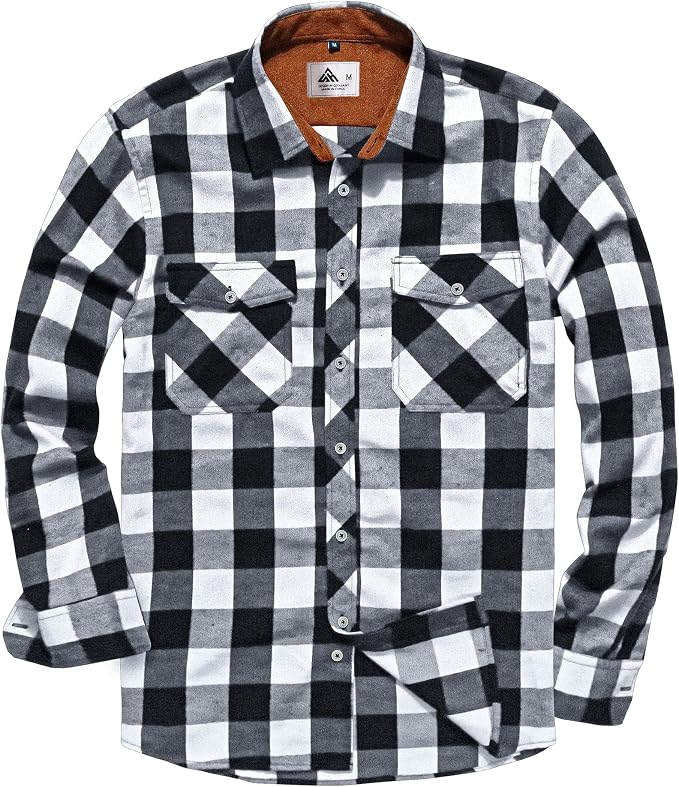 Zity Mens Plaid Flannel Shirt