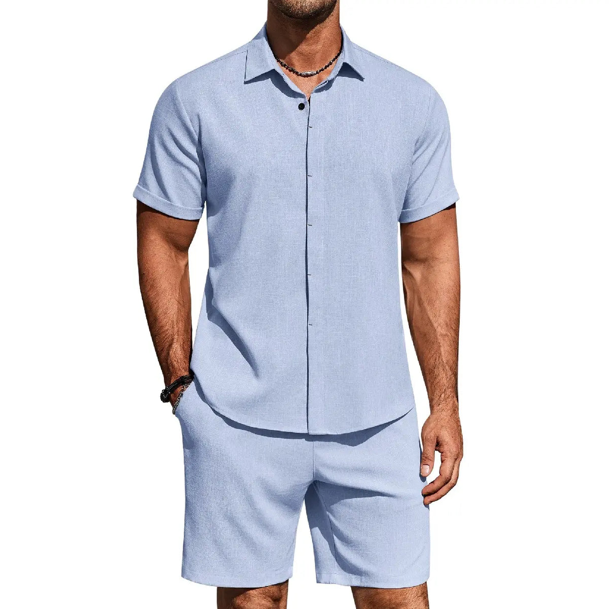 Coofandy Linen Texture Beach Outfit