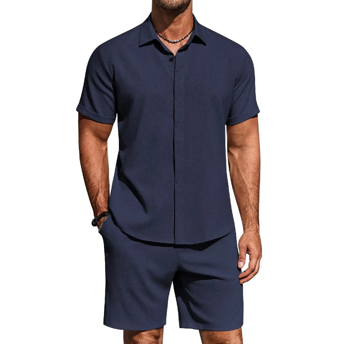 Coofandy Linen Texture Beach Outfit