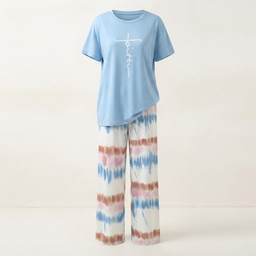 Casual Printed Loungewear Set