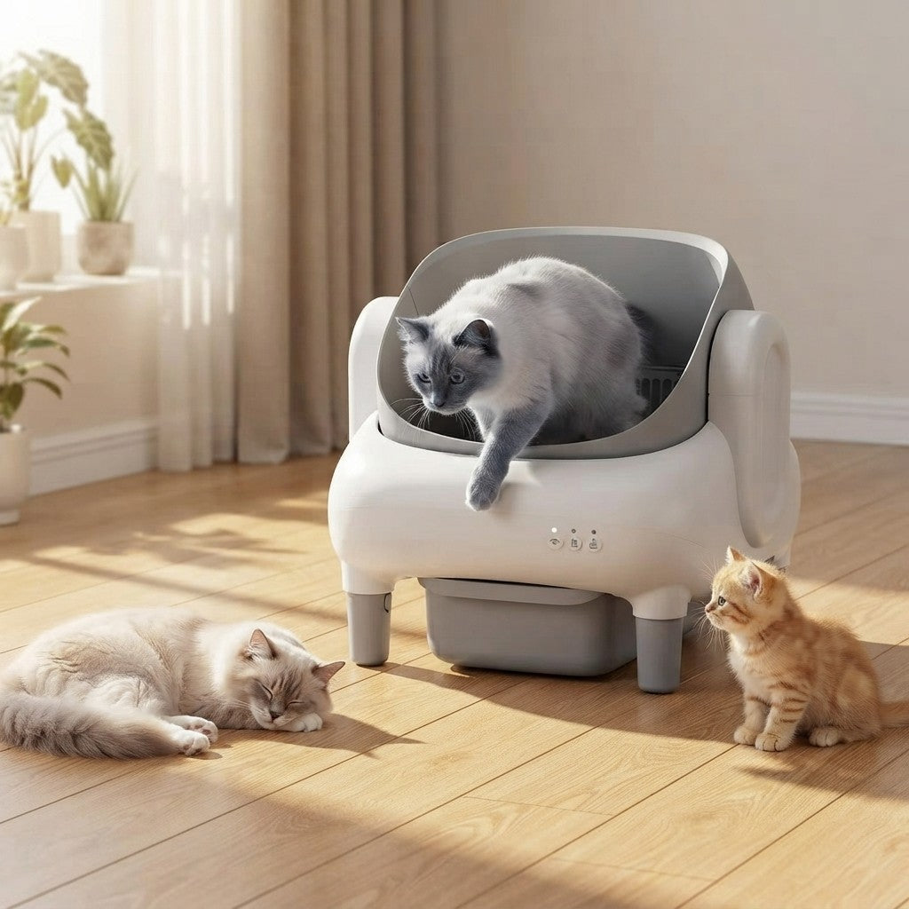 FUMOI Automatic Litter Box for Multi-Cat Homes