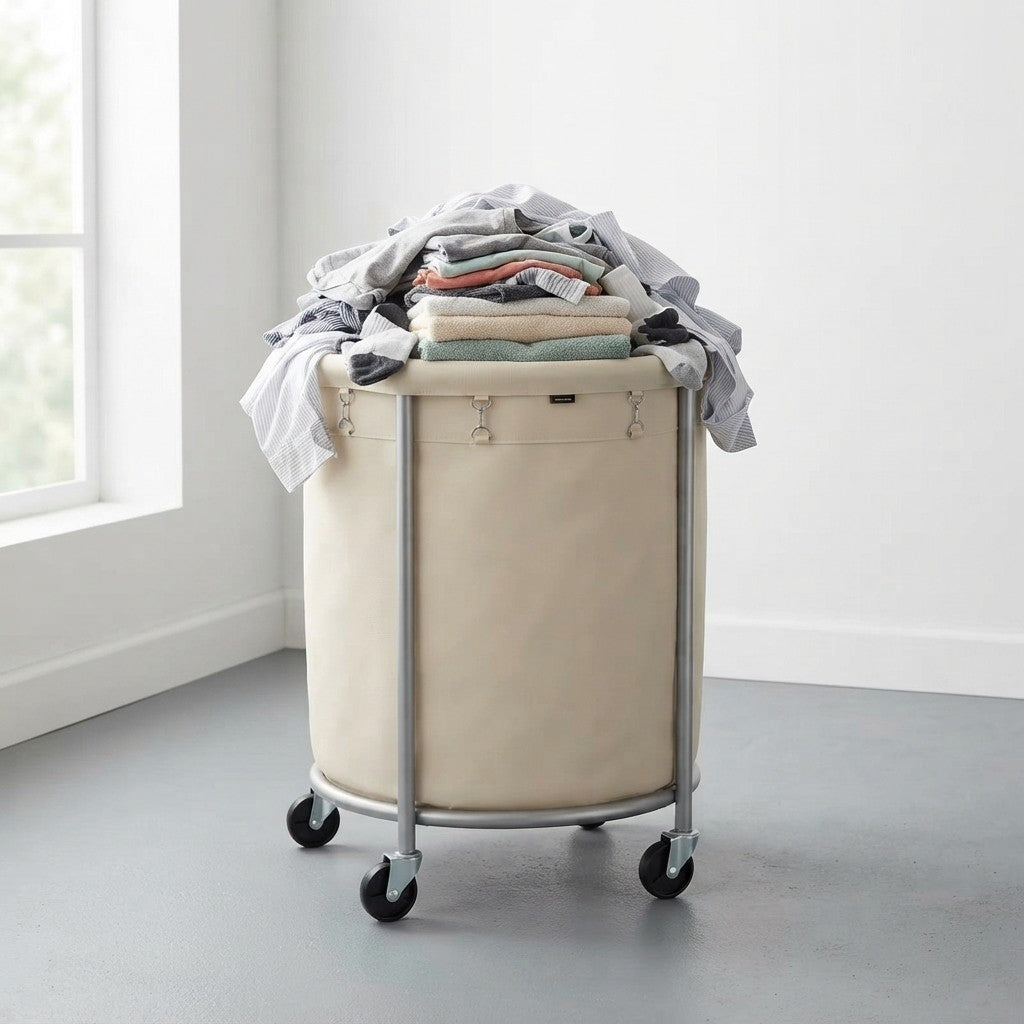 Rolling Laundry Basket with Wheels