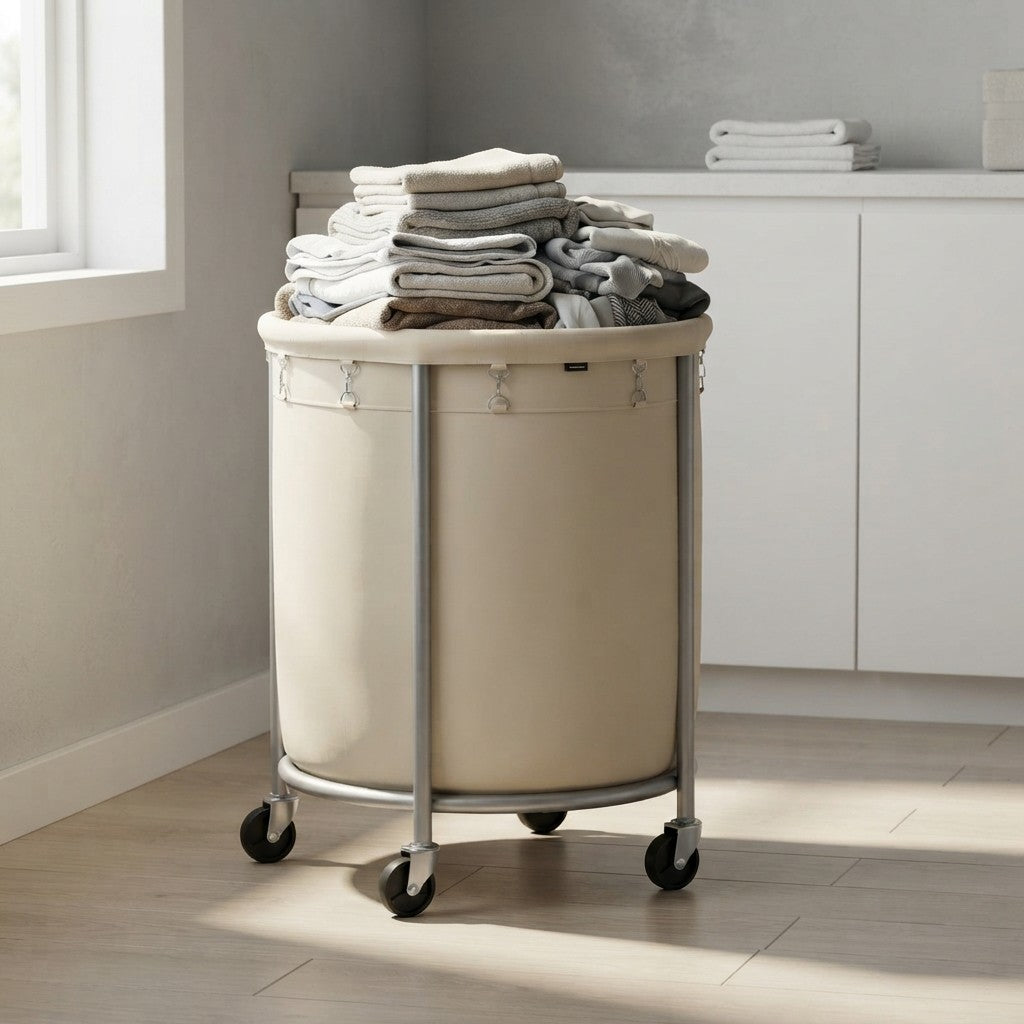 Rolling Laundry Basket with Wheels
