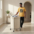 Rolling Laundry Basket with Wheels