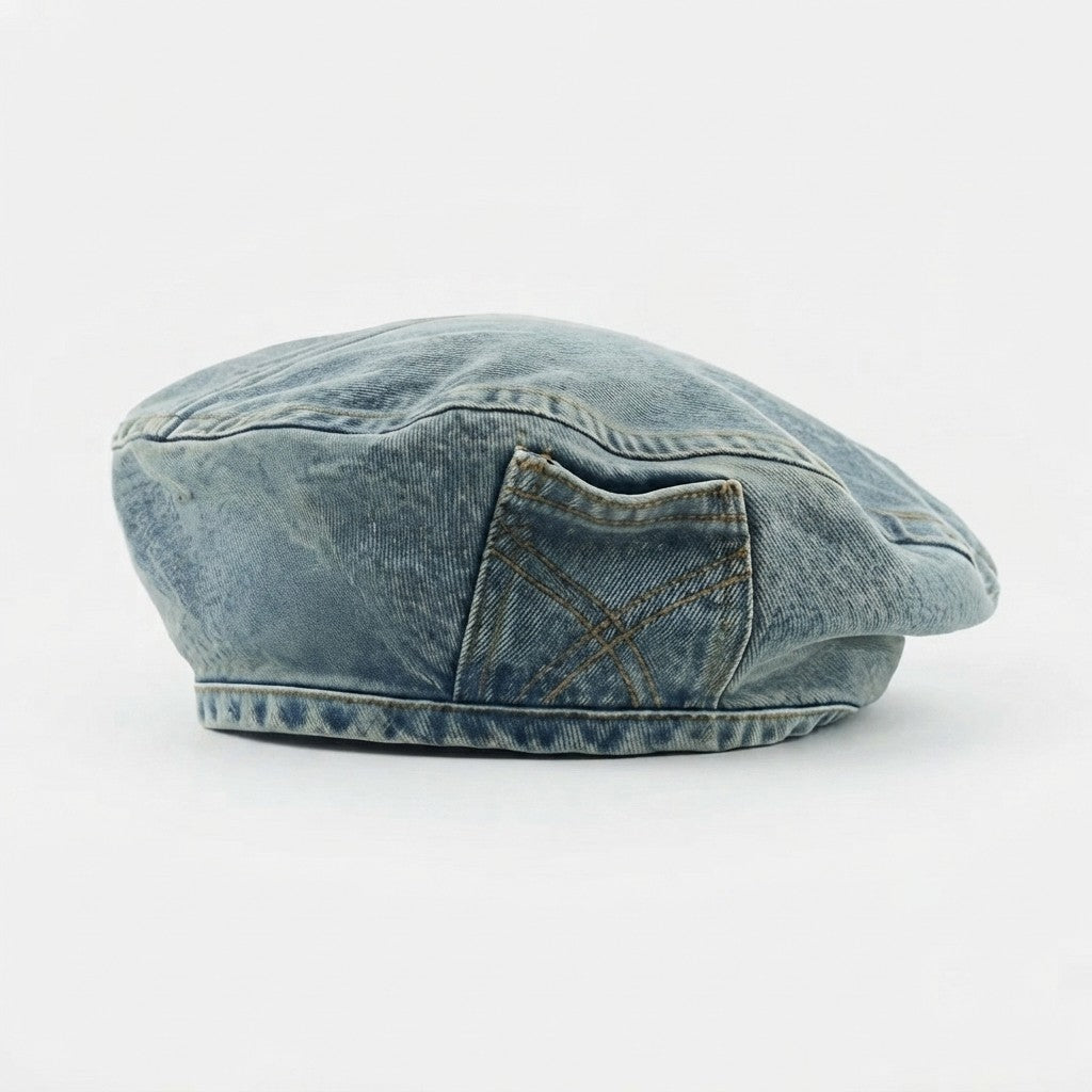 Vintage Washed Blue Beret