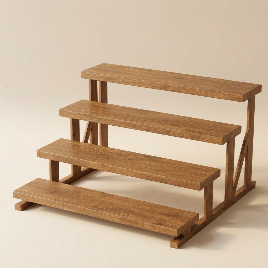 Rustic Wooden Perfume Display Organizer