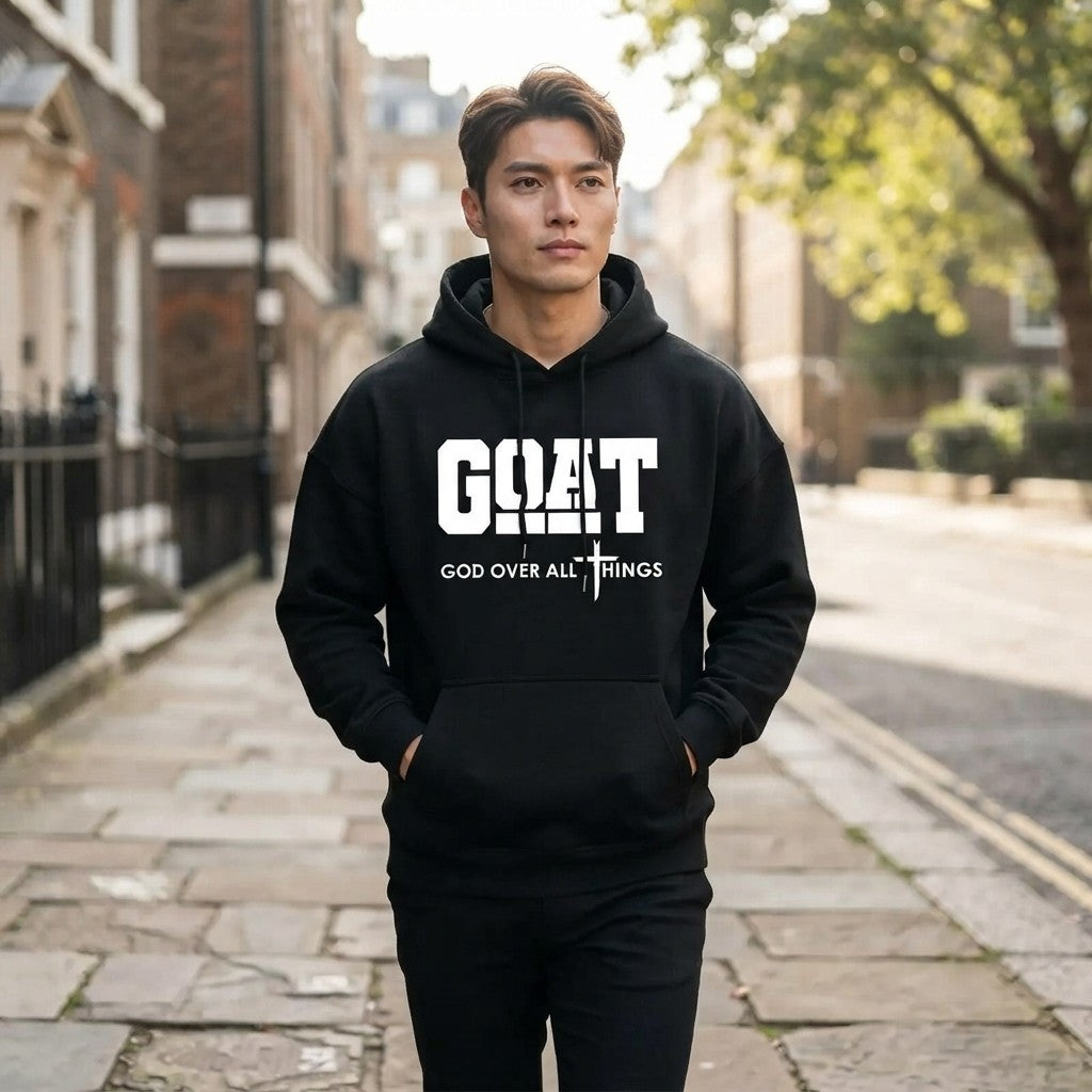 Minimalist Cross Print Hoodie