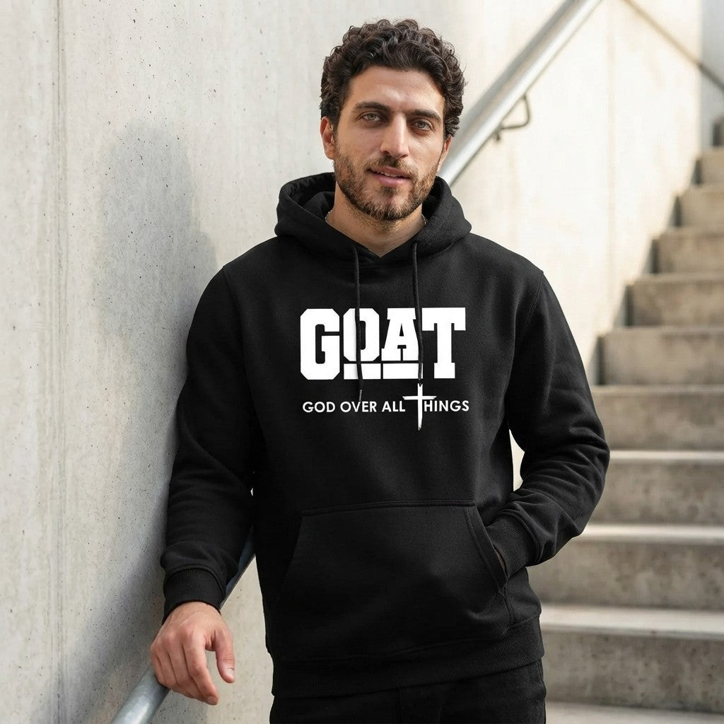 Minimalist Cross Print Hoodie