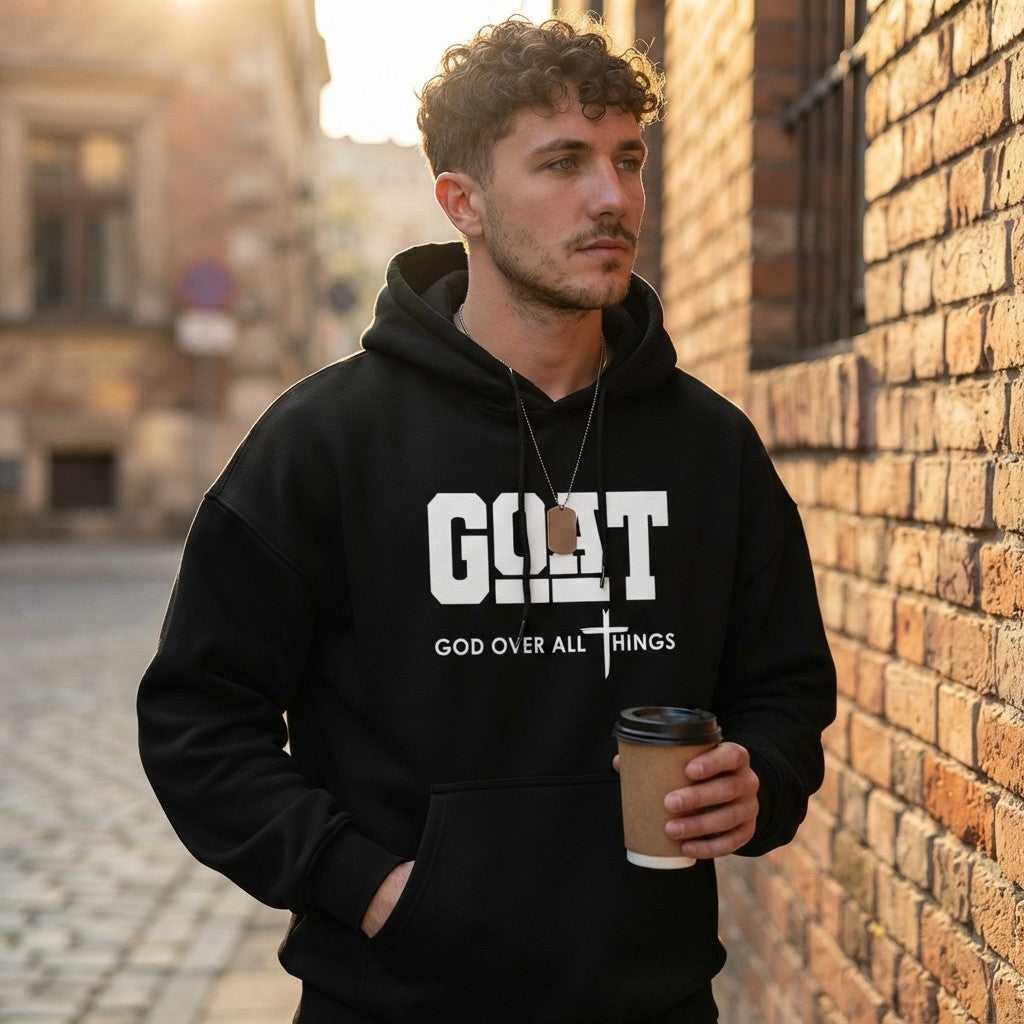 Minimalist Cross Print Hoodie