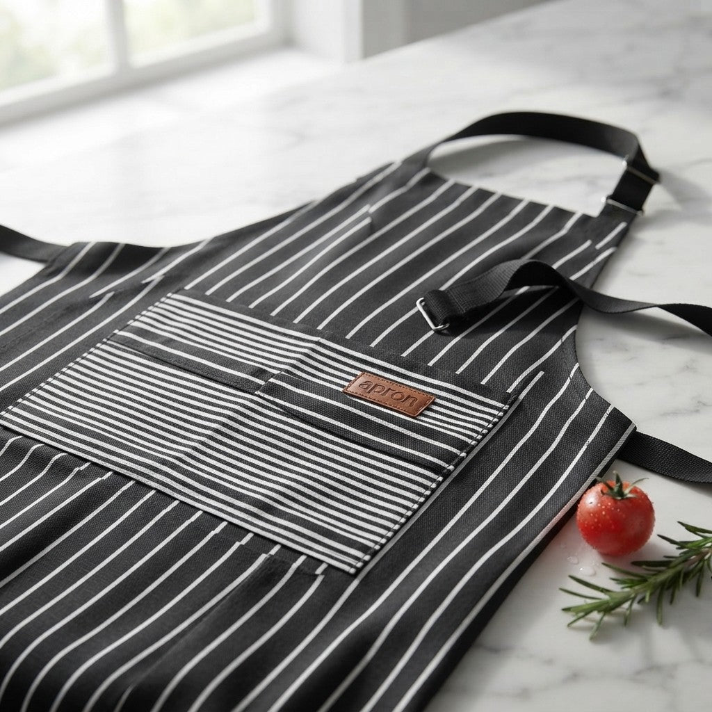 ARBINSON 2 Pack Cooking Aprons Adjustable Bib Apron for Women with 2 Pockets