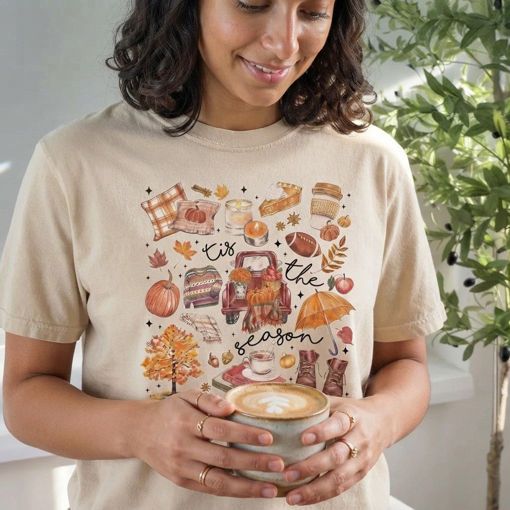 Vintage Graphic Halloween Coffee T-Shirt
